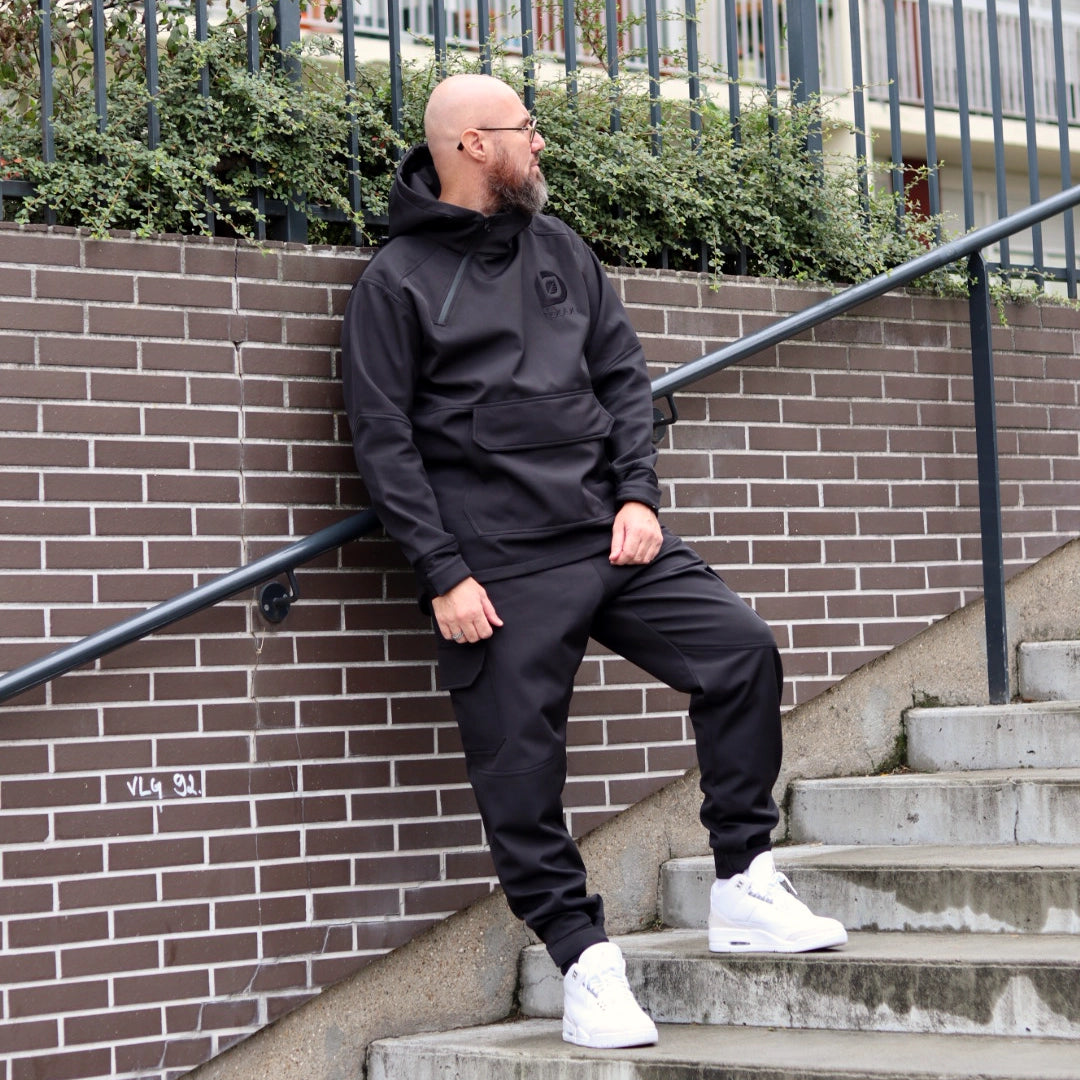 Ensemble taktikal oversize noir