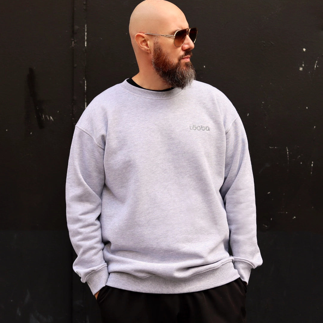 Sweatshirt oversize gris- crewneck grey