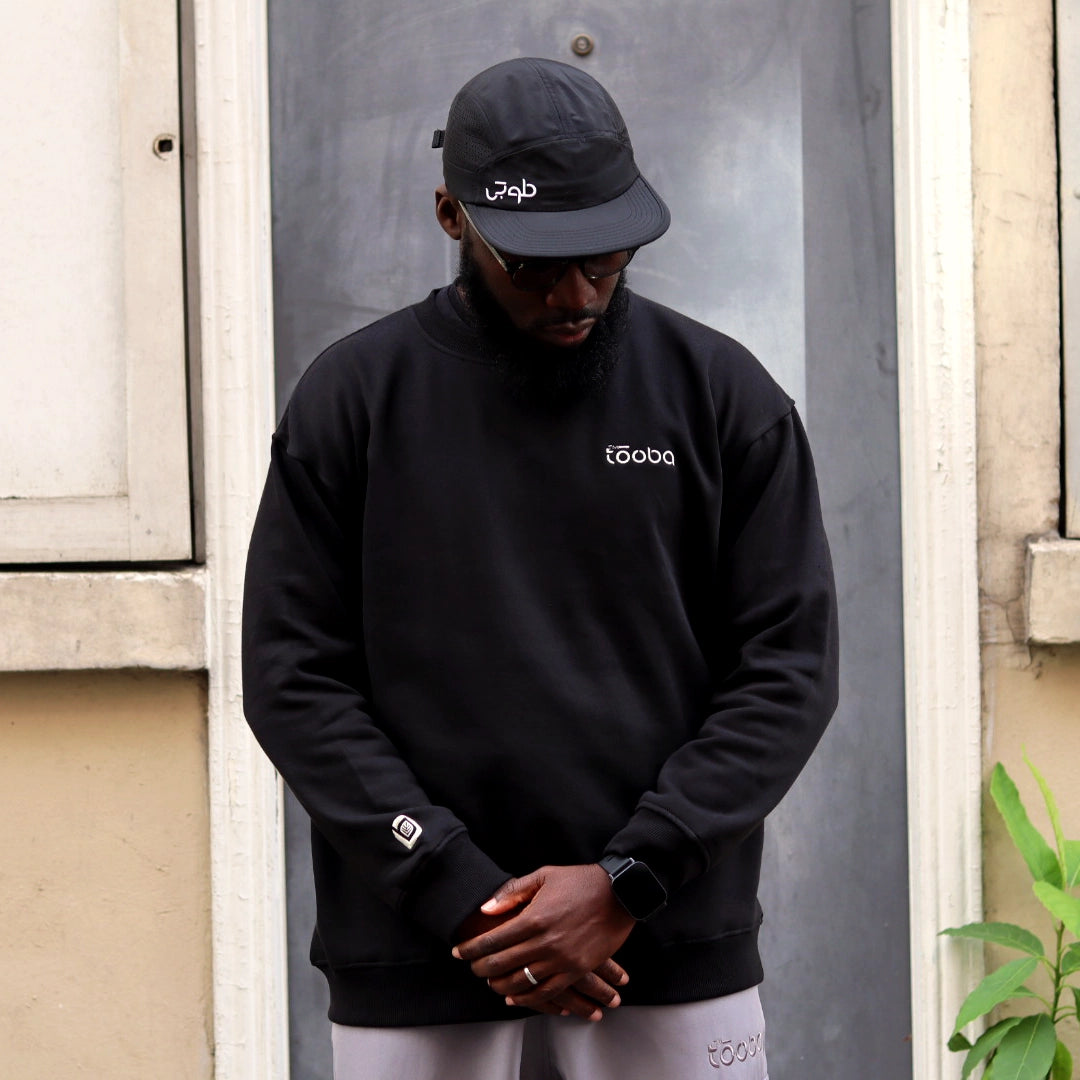 Sweatshirt oversize noir - crewneck black