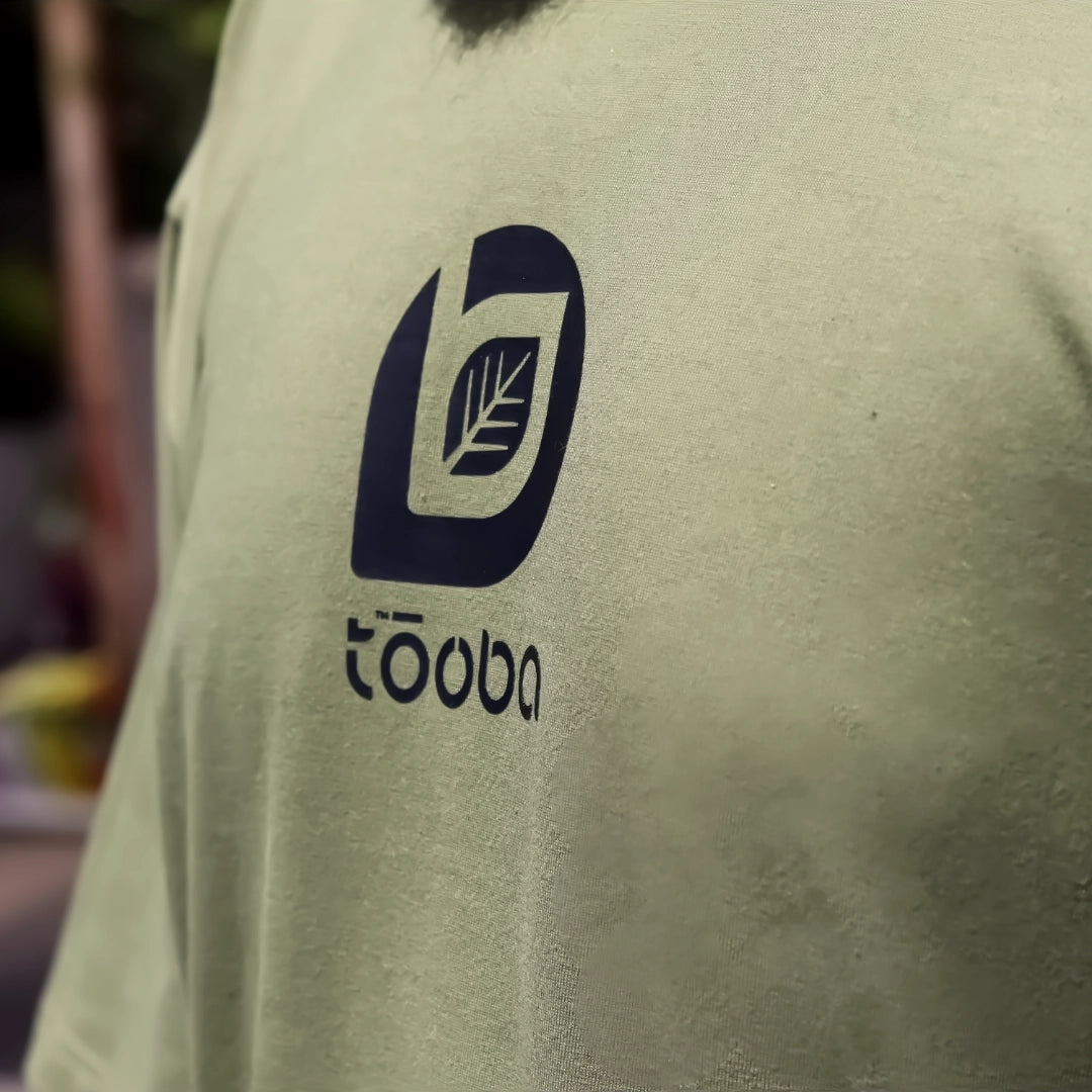 T-shirt oversize en coton kaki - Tee-shirt tōoba fuji