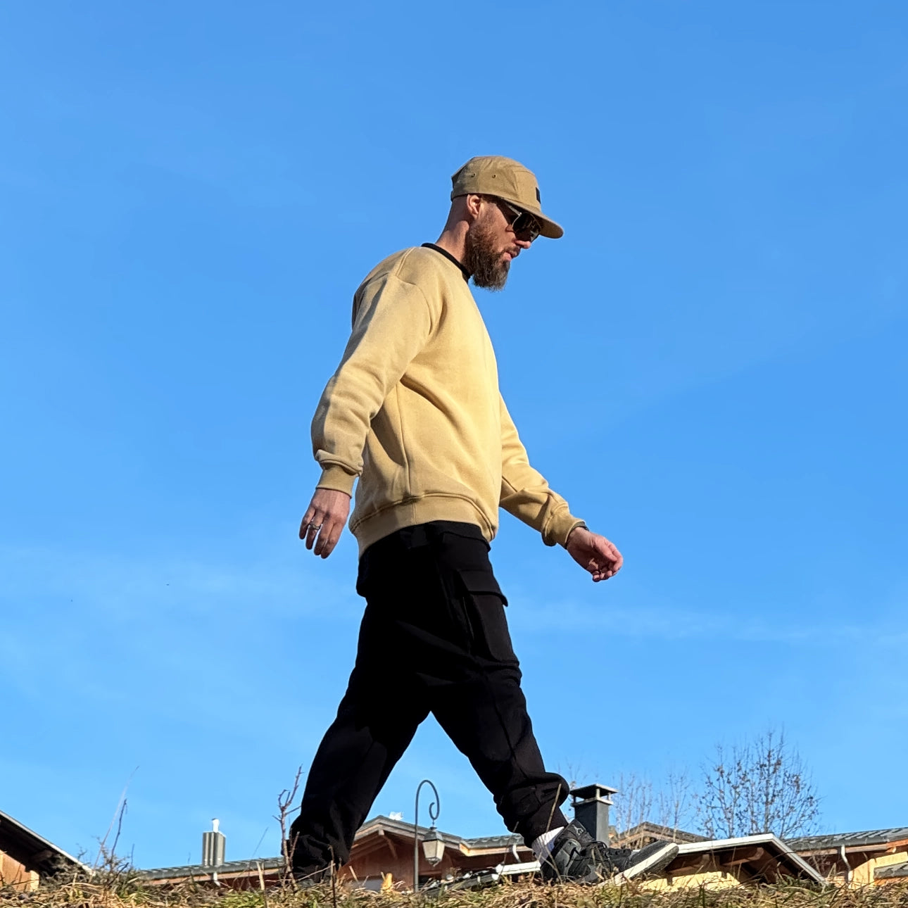 Sweatshirt oversize - crewneck rōoted beige