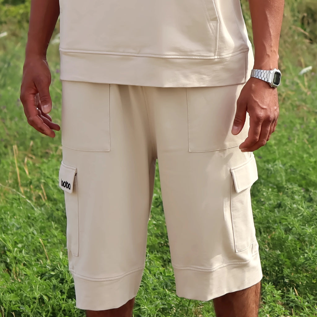 Bermuda cargo oversize beige t oba short cargo beige tooba clothing