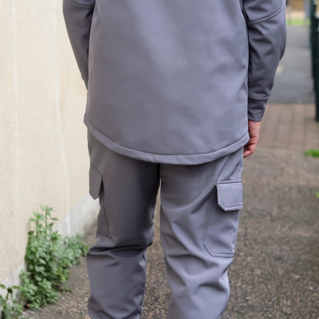 Ensemble taktikal oversize gris