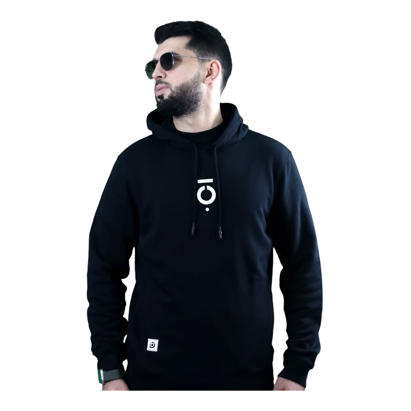 Hoodie noir en coton bio - tōoba Reborn Black