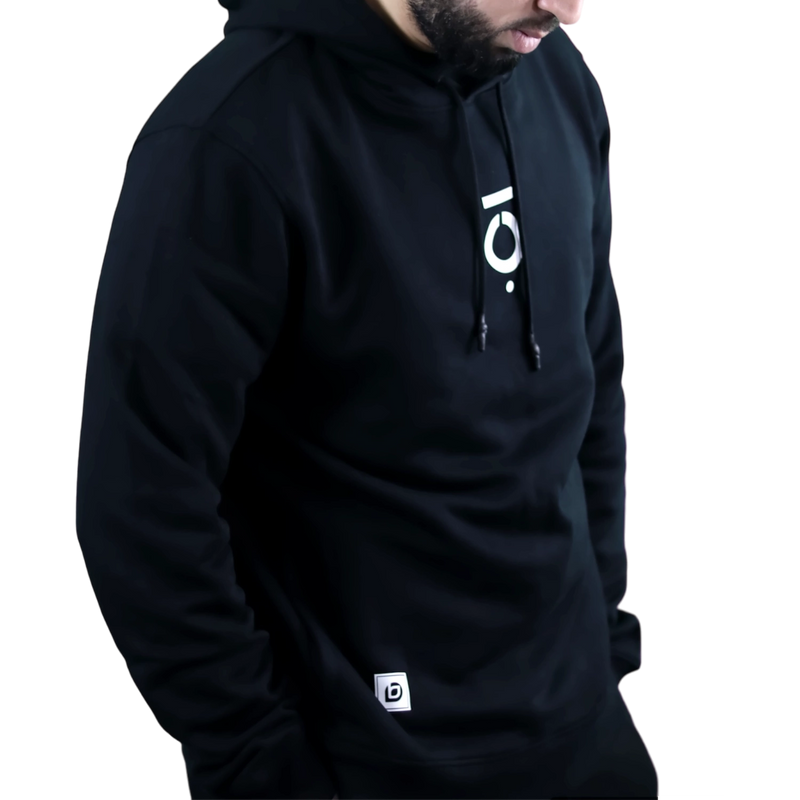 Hoodie noir en coton bio - tōoba Reborn Black