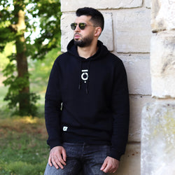 Hoodie noir en coton bio - tōoba Reborn Black