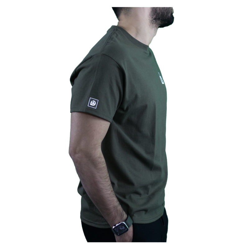 Tee-shirt couleur vert olive en coton - tōoba basic olive green