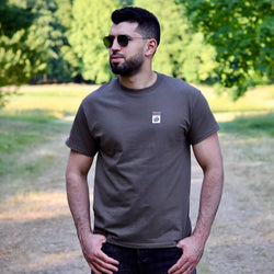 Tee-shirt couleur vert olive en coton - tōoba basic olive green