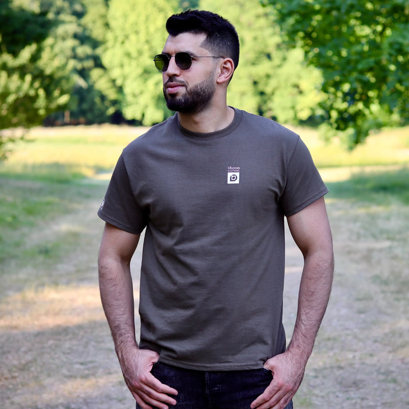 Tee-shirt couleur vert olive en coton - tōoba basic olive green