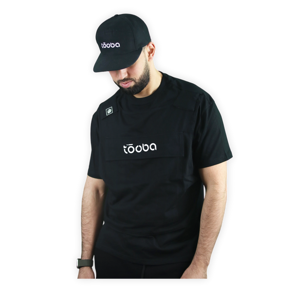 Tee-shirt oversize noir en coton - tōoba Bulletproof