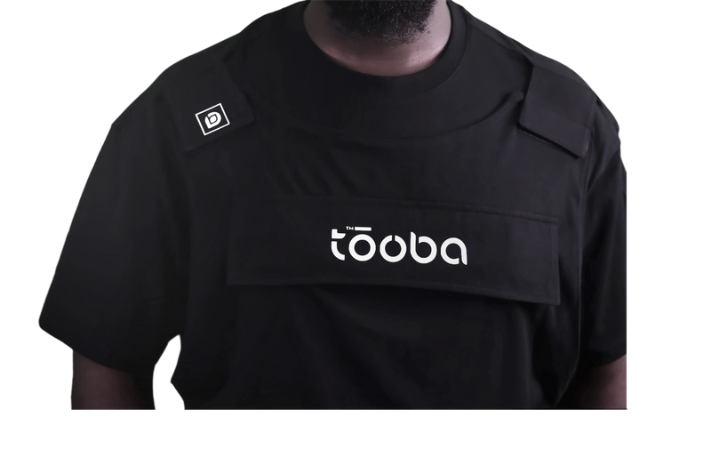 Tee-shirt oversize noir en coton - tōoba Bulletproof