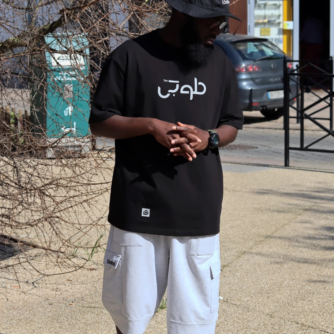 T-shirt oversize en coton - Tee-shirt tōoba Fitra Black