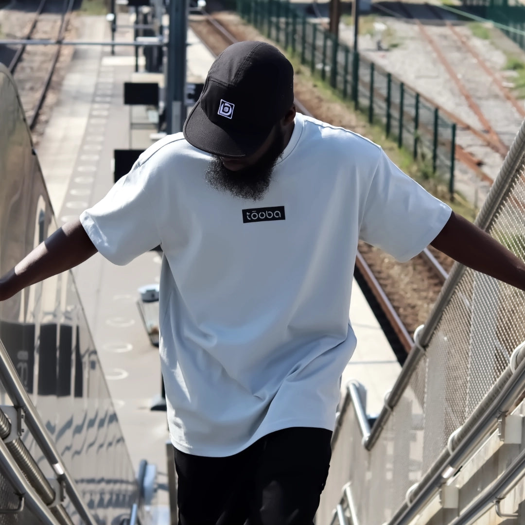 T-shirt oversize en coton - Tee-shirt tōoba connected grey