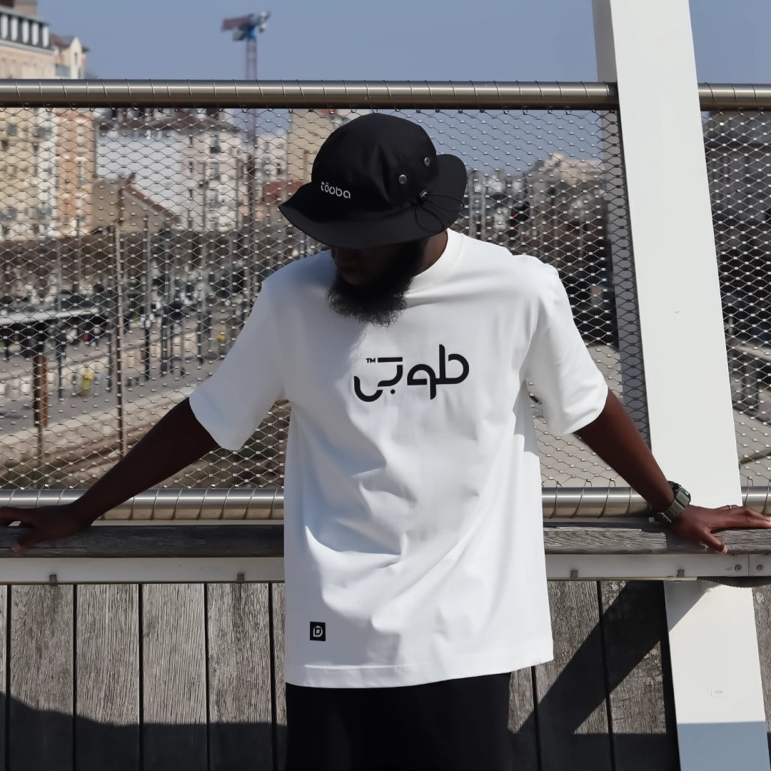 T-shirt oversize en coton - Tee-shirt tōoba Fitra White